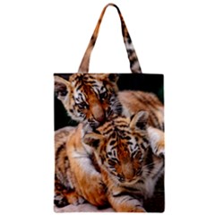 Baby Tigers Zipper Classic Tote Bags by trendistuff