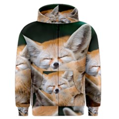 Baby Fox Sleeping Men s Zipper Hoodies by trendistuff
