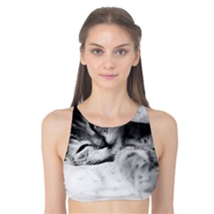 Sleepy Kitty Tank Bikini Top by trendistuff