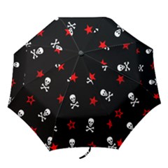 Stars, Skulls And Crossbones Folding Umbrellas by waywardmuse