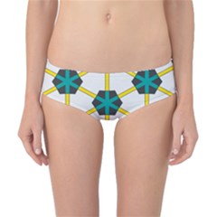 Blue Stars And Honeycomb Pattern Classic Bikini Bottoms by LalyLauraFLM