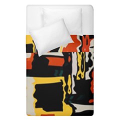 Distorted Shapes In Retro Colors  Duvet Cover (single Size) by LalyLauraFLM