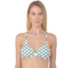 Jade Green Polkadot Reversible Tri Bikini Top by Zandiepants