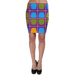 Shapes In Squares Pattern Bodycon Skirt by LalyLauraFLM