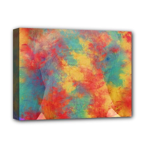 Abstract Elephant Deluxe Canvas 16  X 12   by Uniqued