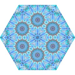 Sapphire Ice Flame, Light Bright Crystal Wheel Mini Folding Umbrellas by DianeClancy