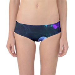 The Music Of My Goddess, Abstract Cyan Mystery Planet Classic Bikini Bottoms by DianeClancy