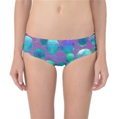 Ocean Dreams, Abstract Aqua Violet Ocean Fantasy Classic Bikini Bottoms by DianeClancy