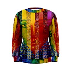 Conundrum I, Abstract Rainbow Woman Goddess  Women s Sweatshirt by DianeClancy