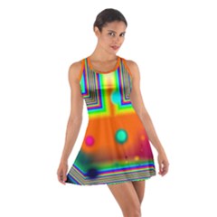 Crossroads Of Awakening, Abstract Rainbow Doorway  Racerback Dresses by DianeClancy