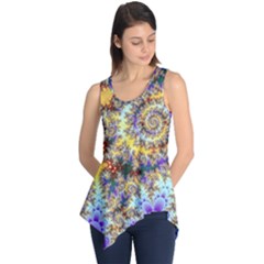 Desert Winds, Abstract Gold Purple Cactus  Sleeveless Tunic by DianeClancy