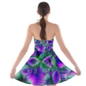 Evening Crystal Primrose, Abstract Night Flowers Strapless Dresses View2