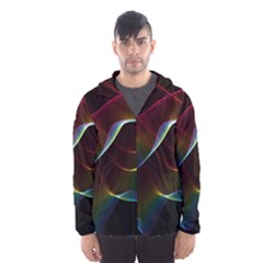 Imagine, Through The Abstract Rainbow Veil Hooded Wind Breaker (men) by DianeClancy