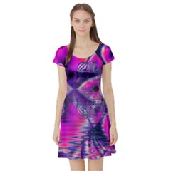 Rose Crystal Palace, Abstract Love Dream  Short Sleeve Skater Dress by DianeClancy