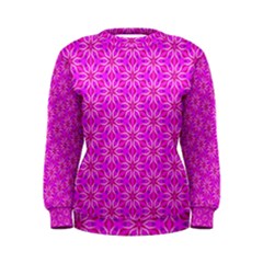 Pink Snowflakes Spinning In Winter Women s Sweatshirt by DianeClancy