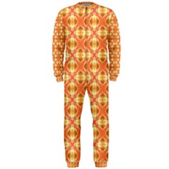 Peach Pineapple Abstract Circles Arches Onepiece Jumpsuit (men)  by DianeClancy