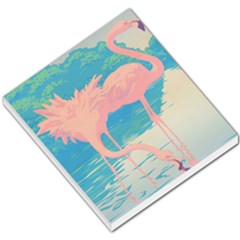 Two Pink Flamingos Pop Art Small Memo Pads by WaltCurleeArt