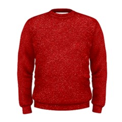 Festive Red Glitter Texture Men s Sweatshirt by yoursparklingshop
