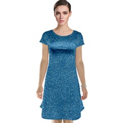 Festive Blue Glitter Texture Cap Sleeve Nightdress by yoursparklingshop