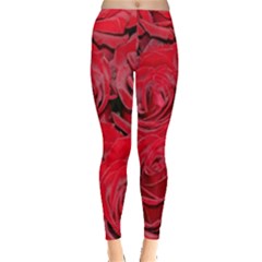 Red Roses Love Leggings  by yoursparklingshop