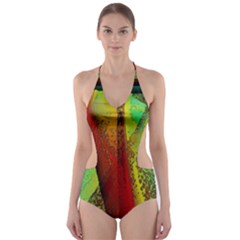 Stained Glass Window Cut-out One Piece Swimsuit by SugaPlumsEmporium