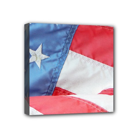 Folded American Flag Mini Canvas 4  X 4  by StuffOrSomething