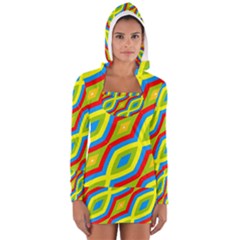 Colorful Chains                    Women s Long Sleeve Hooded T-shirt by LalyLauraFLM