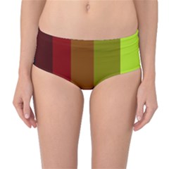 Stripes Mid-waist Bikini Bottoms