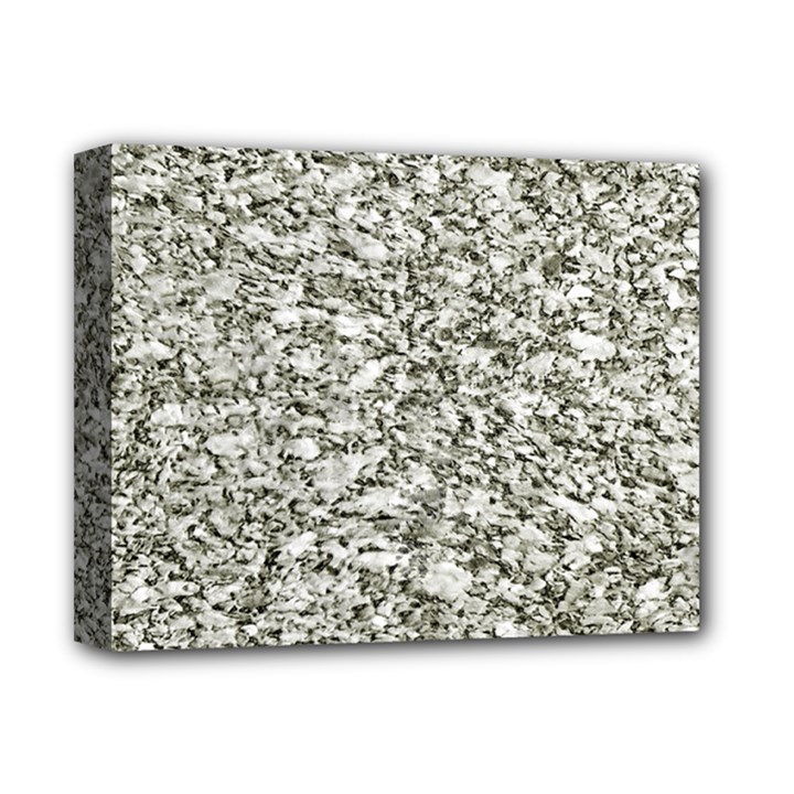 Black and White Abstract Texture Deluxe Canvas 14  x 11 
