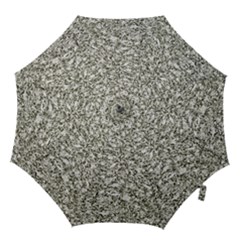 Black And White Abstract Texture Hook Handle Umbrellas (medium)