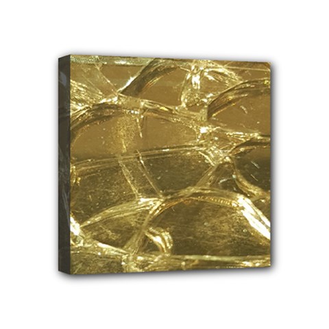 Gold Bar Golden Chic Festive Sparkling Gold  Mini Canvas 4  X 4  by yoursparklingshop