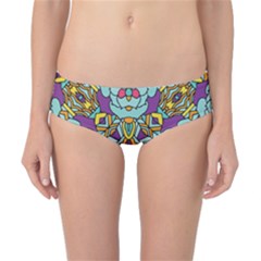 Mariager   Bold Blue,purple And Yellow Flower Design   Classic Bikini Bottoms by Zandiepants
