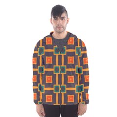 Connected Shapes In Retro Colors                         Mesh Lined Wind Breaker (men) by LalyLauraFLM