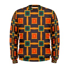 Connected Shapes In Retro Colors                          Men s Sweatshirt by LalyLauraFLM