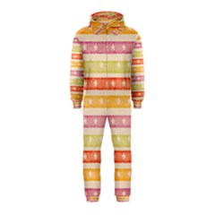 Watercolor Stripes Background With Stars Hooded Jumpsuit (kids) by TastefulDesigns