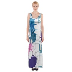 Cracked Wall                                 Maxi Thigh Split Dress by LalyLauraFLM