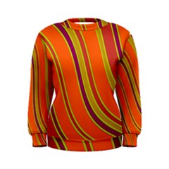 Orange Lines Women s Sweatshirt by Valentinaart