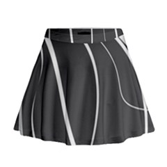 Black And White Elegant Design Mini Flare Skirt by Valentinaart