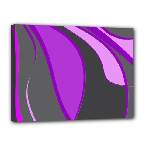 Purple Elegant Lines Canvas 16  X 12  by Valentinaart