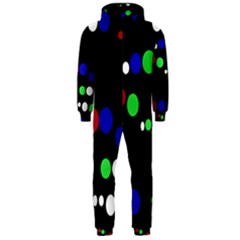Colorful Dots Hooded Jumpsuit (men)  by Valentinaart