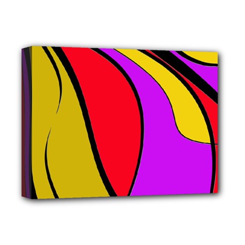 Colorful Lines Deluxe Canvas 16  X 12   by Valentinaart
