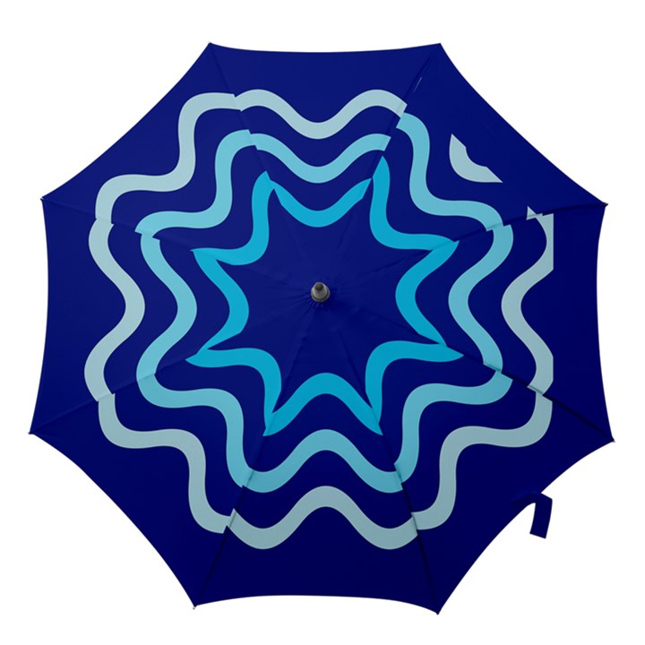 Blue waves  Hook Handle Umbrellas (Medium)