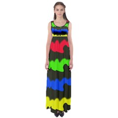 Colorful Abstraction Empire Waist Maxi Dress by Valentinaart