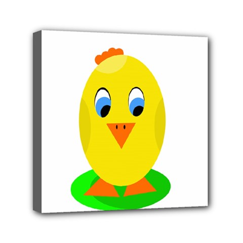 Cute Chicken  Mini Canvas 6  X 6  by Valentinaart