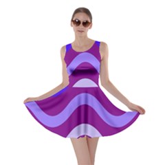 Purple Waves Skater Dress by Valentinaart