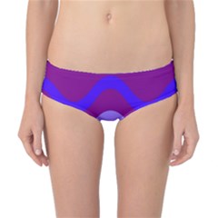 Purple Waves Classic Bikini Bottoms by Valentinaart