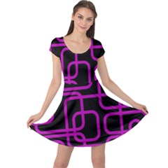 Purple And Black Elegant Design Cap Sleeve Dresses by Valentinaart
