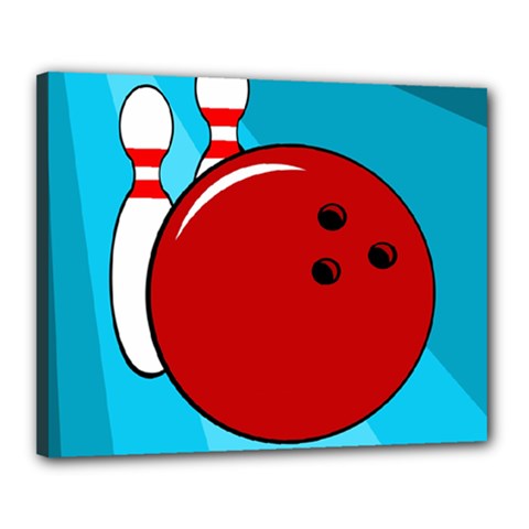 Bowling  Canvas 20  X 16  by Valentinaart