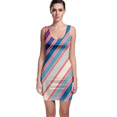 Colorful Lines Sleeveless Bodycon Dress by Valentinaart