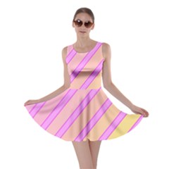 Pink And Yellow Elegant Design Skater Dress by Valentinaart